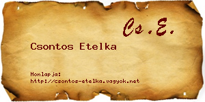 Csontos Etelka névjegykártya